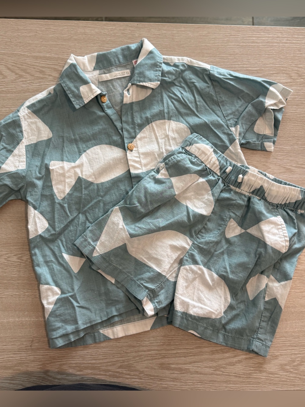 Zara Blue and White Striped Button Shirt